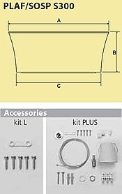Kit Plus Accessories für Pendelleuchte und Klokarmatur ø 300mm.